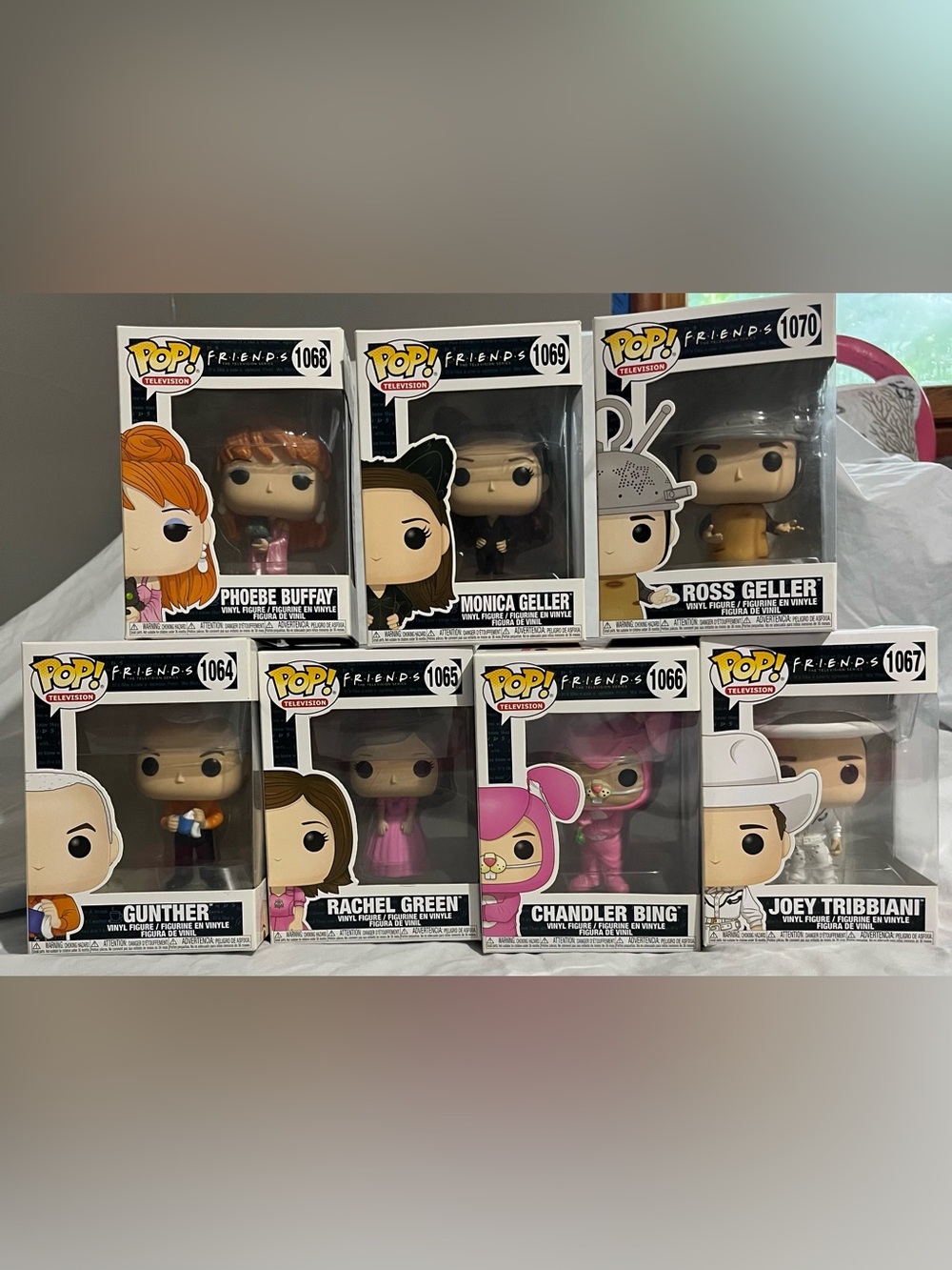 Funko Friends Pop! Figures Set - Pink, Black, White, Brown
